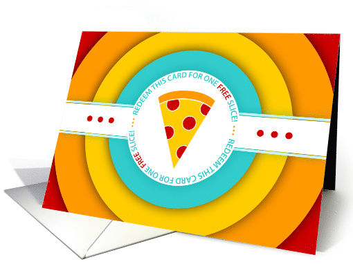 one FREE slice of pizza card (1352658)