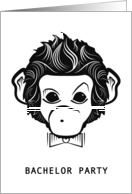 bachelor party invitations dapper monkey card