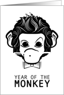 year of the monkey (dapper monkey) card