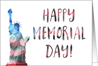 Happy Memorial Day (bokeh statue of liberty) card