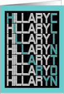 Hillary Clinton (textStacks) card