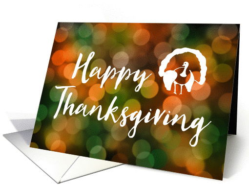 Happy Thanksgiving (bokeh turkey lights) card (1408772)