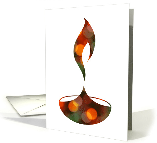 Diwali Greetings Bokeh Candlelight card (1409658)