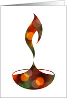 Diwali Greetings Bokeh Candlelight card