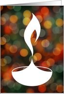 Diwali Greetings Bokeh Candlelight card