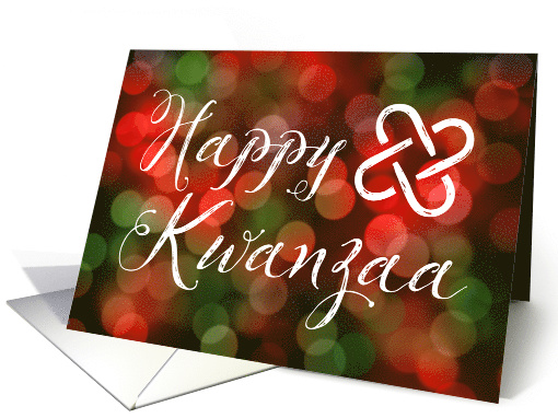 Happy Kwanzaa Bokeh Lights card (1410360)
