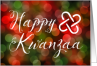 Happy Kwanzaa Bokeh Lights card