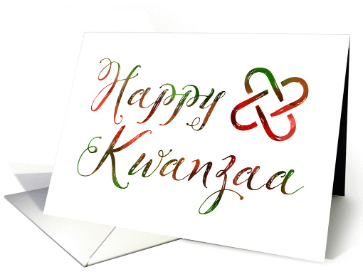 Happy Kwanzaa Bokeh Lights card (1410366)