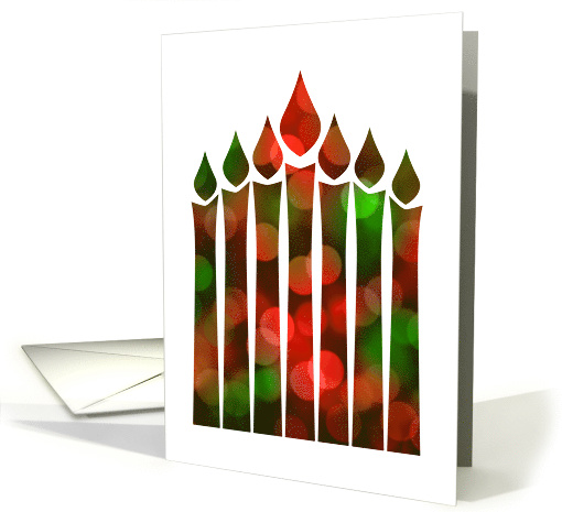 Kwanzaa Blessings Bokeh Kinara card (1410374)