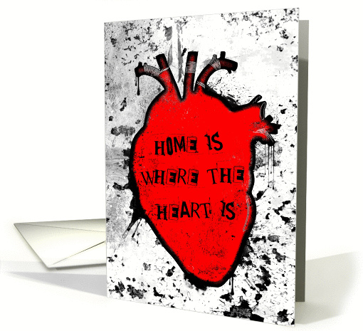 home is where the heart is moving announcement card (1416718)