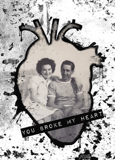 You broke my heart, goodbye photo card