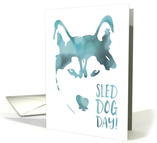 Sled Dog Day, blank inside card (1418046)