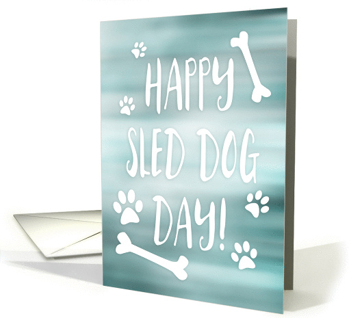 Happy Dog Sled Day, blank inside card (1418050)