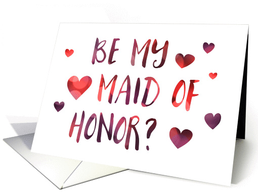 Be My Maid Of Honor Invitation, blank inside card (1418246)