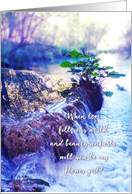 Will you be my flowergirl? Waterfall invitation card