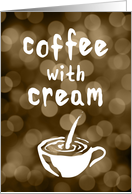 coffee with cream coffee date invitations card