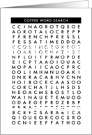 coffee word search invitation card