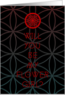 will you be my sacred flower girl? card