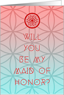 will you be my sacred maid of honor? card