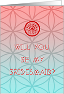 will you be my sacred bridesmaid? card