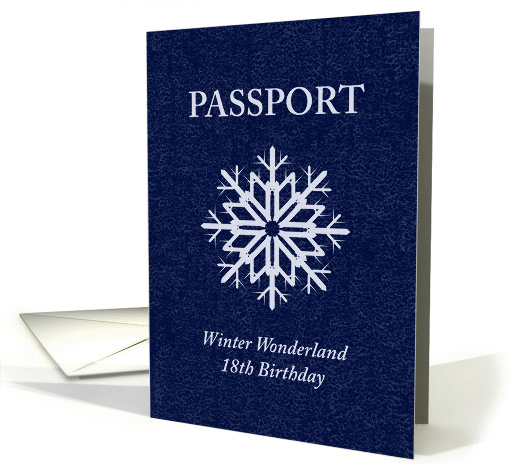 Winter Wonderland Passport to 18th Birthday card (1436630)