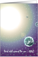 Happy 3rd Birthday Orbit Around the Sun card