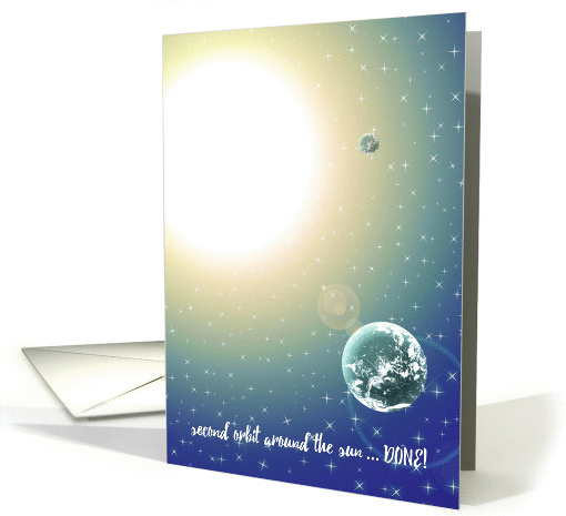 Happy 2nd Birthday Orbit Around the Sun card (1442924)