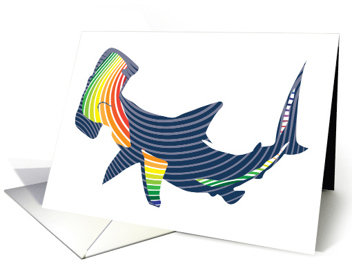 Hammerhead Shark Color Swirl card (1489476)