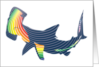 Hammerhead Shark Color Swirl card
