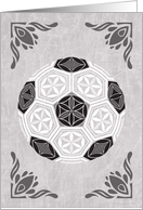 Soccer Sacred Geometry Happy Birthday card