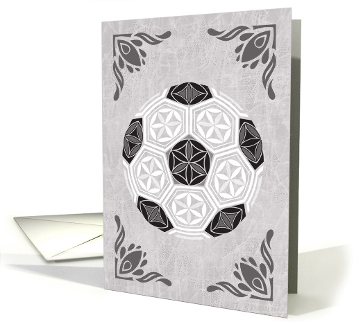 Soccer Sacred Geometry Thank You Coach card (1501698)