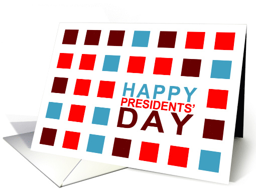 Happy Presidents' Day Mod Squares card (1509984)