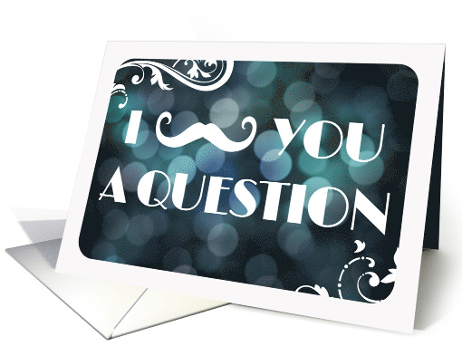 Mustache Bash Theme Party Invitation Bokeh Lights card (1522458)