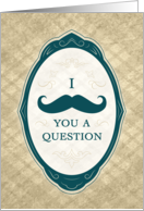 Mustache Best Man Invitation Vintage Frame card