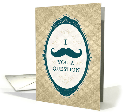 Mustache Bash Invitation Vintage Frame card (1522982)