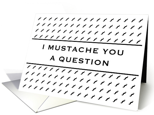Mustache You A Question Groomsman Invitation card (1523458)