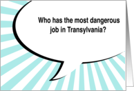 Dentist Transylvania Joke (congratulations graduate) card