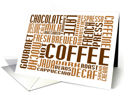 Happy National Coffee Day Word Web Mash Up card (1527308)