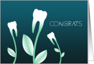 Congrats On Graduating Dental School Flowering Teeth card