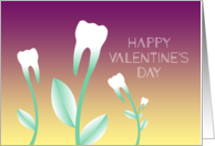 Happy Valentines Day Dentist Flowering Teeth card