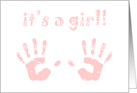 it’s a girl! card