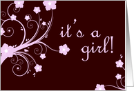 it’s a girl! card