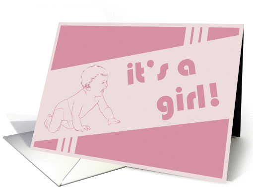 it's a girl! card (235974)