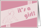 it’s a girl! card