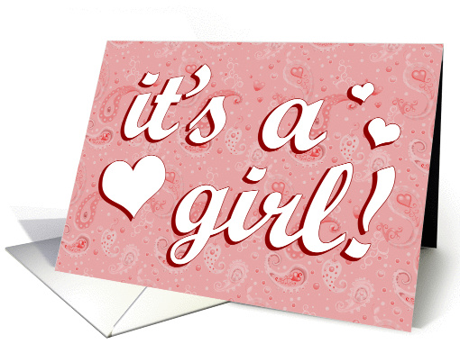 it's a girl! card (240244)