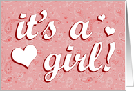 it’s a girl! card