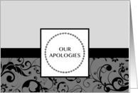 our apologies card