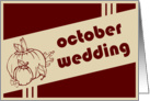 october wedding card