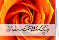 november wedding card