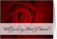 will you be my maid of honor? card